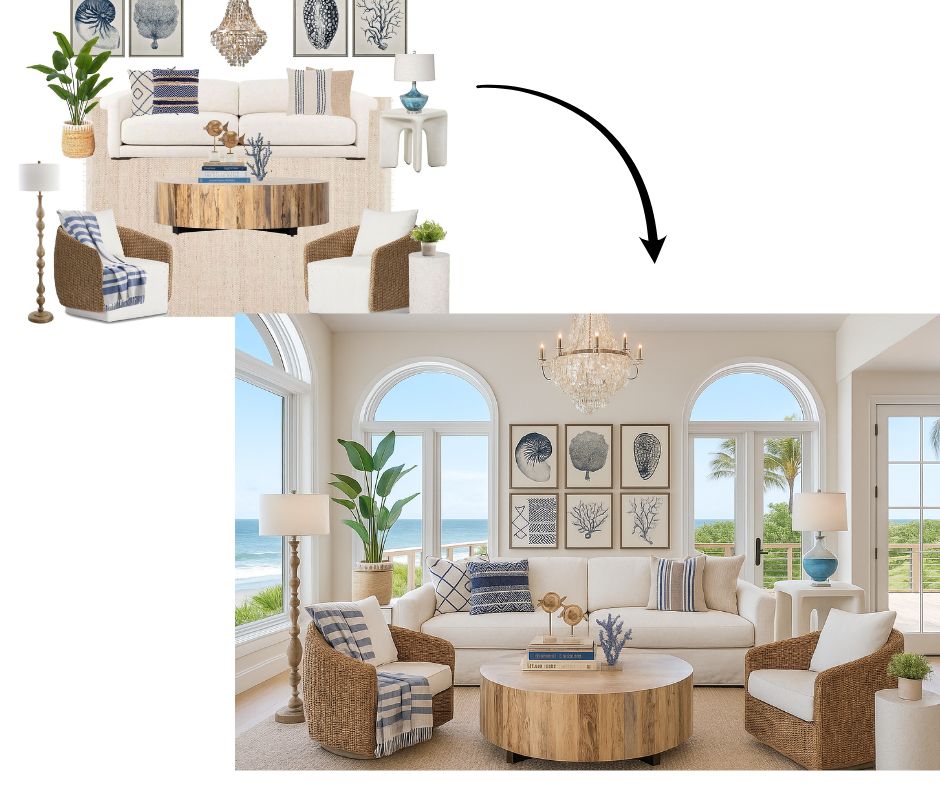 AI and Design Mood Boards Beach House by Chatgpt