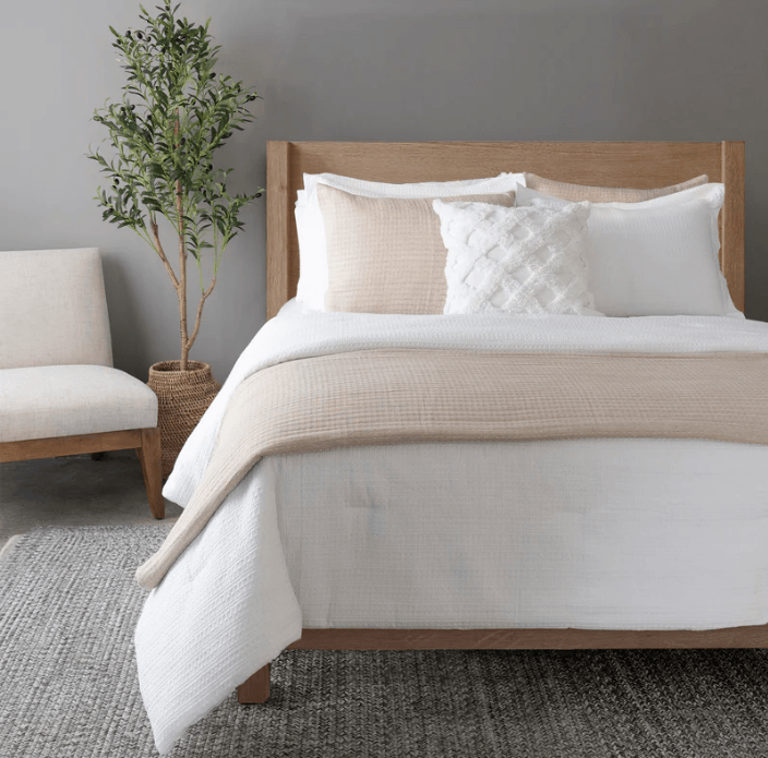Beautiful designer bedding for house staging-Lush DecorHANIYASOLIDWAFFLE