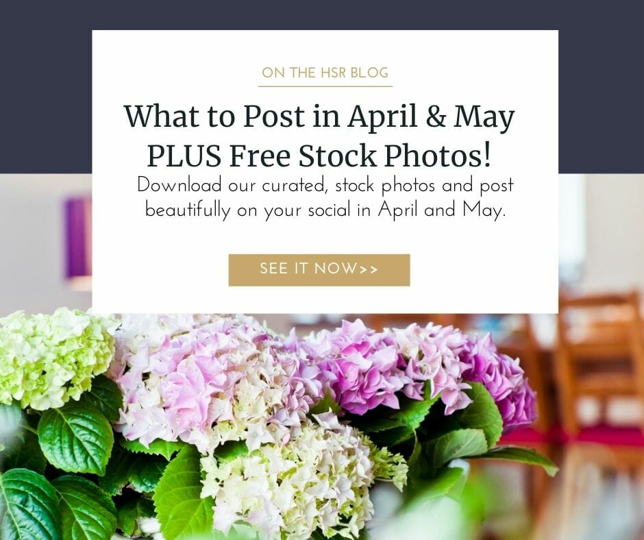 social media posts for stagers in April and May